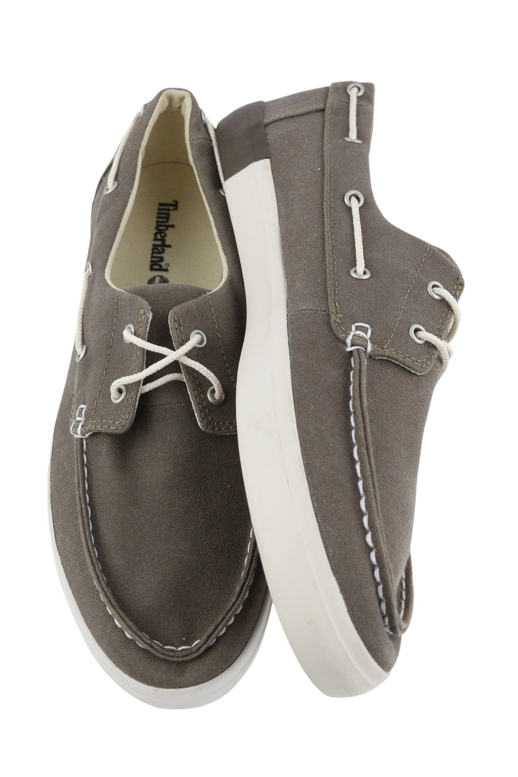 TIMBERLAND A1AYO vyriški batai EU43.5/44.5 tamsiai pilki užsegami laivelio formos migdolų nosies logotipas 