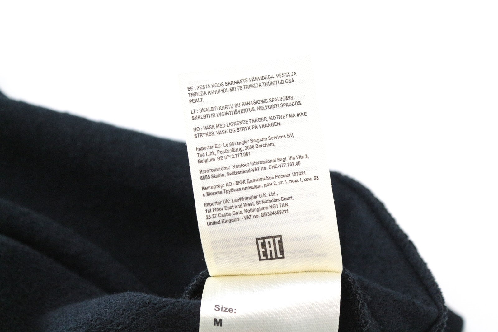 WRANGLER vyriškas juodas megztinis su medvilniniu džemperiu ilgomis rankovėmis M dydžio 