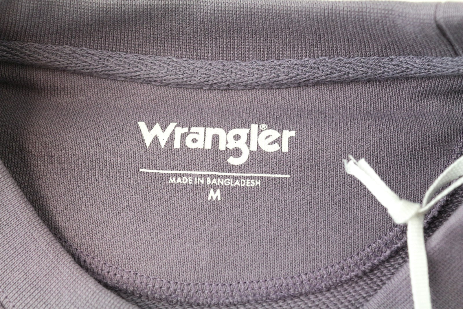 WRANGLER vyriškas šviesiai violetinis ilgomis rankovėmis megztinis M dydžio medvilninis megztinis laisvalaikio stiliui 