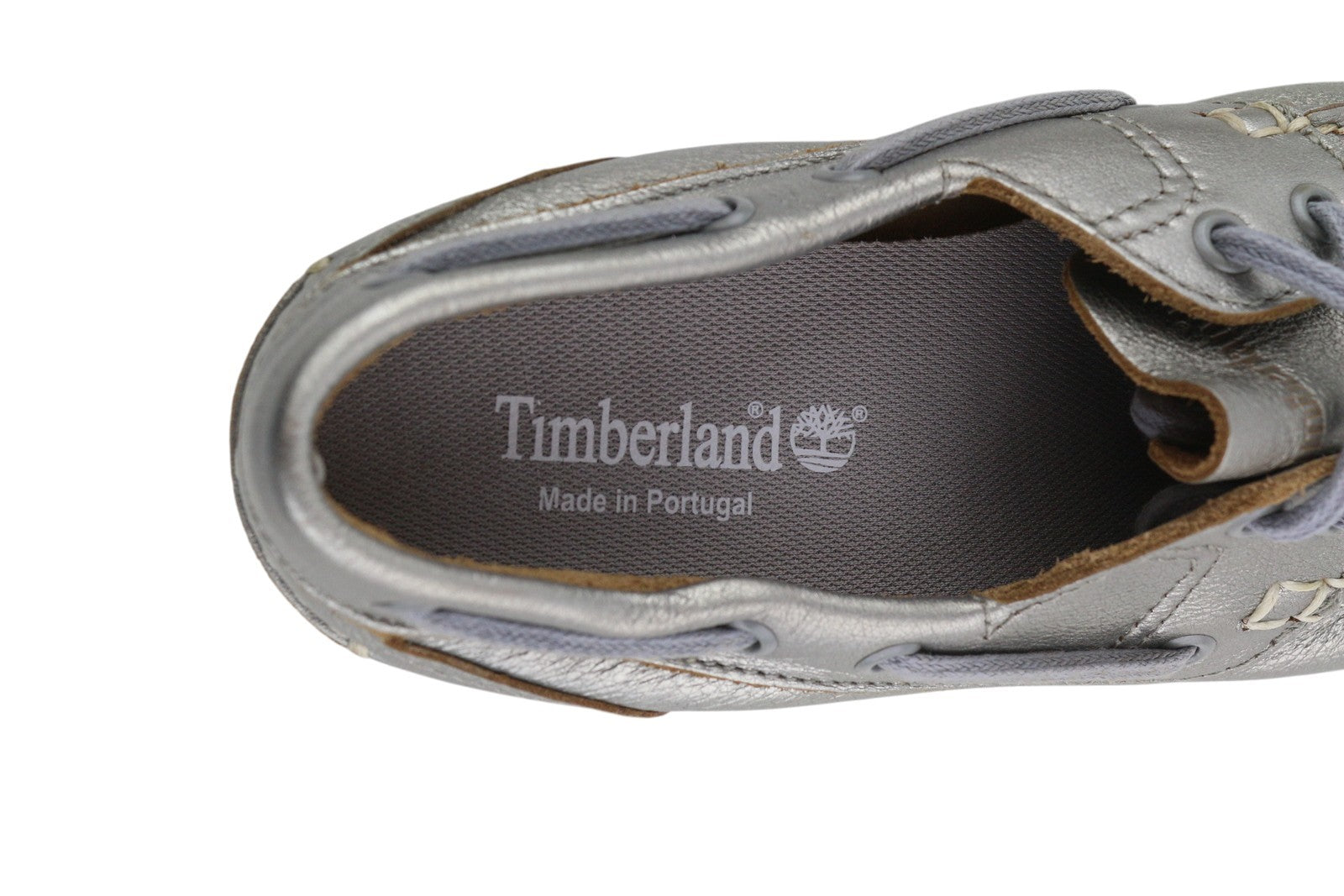 TIMBERLAND A2EPP moteriški batai, 37.5/38.5, blizgios sidabrinės odos, su užsegamais varstymais. 