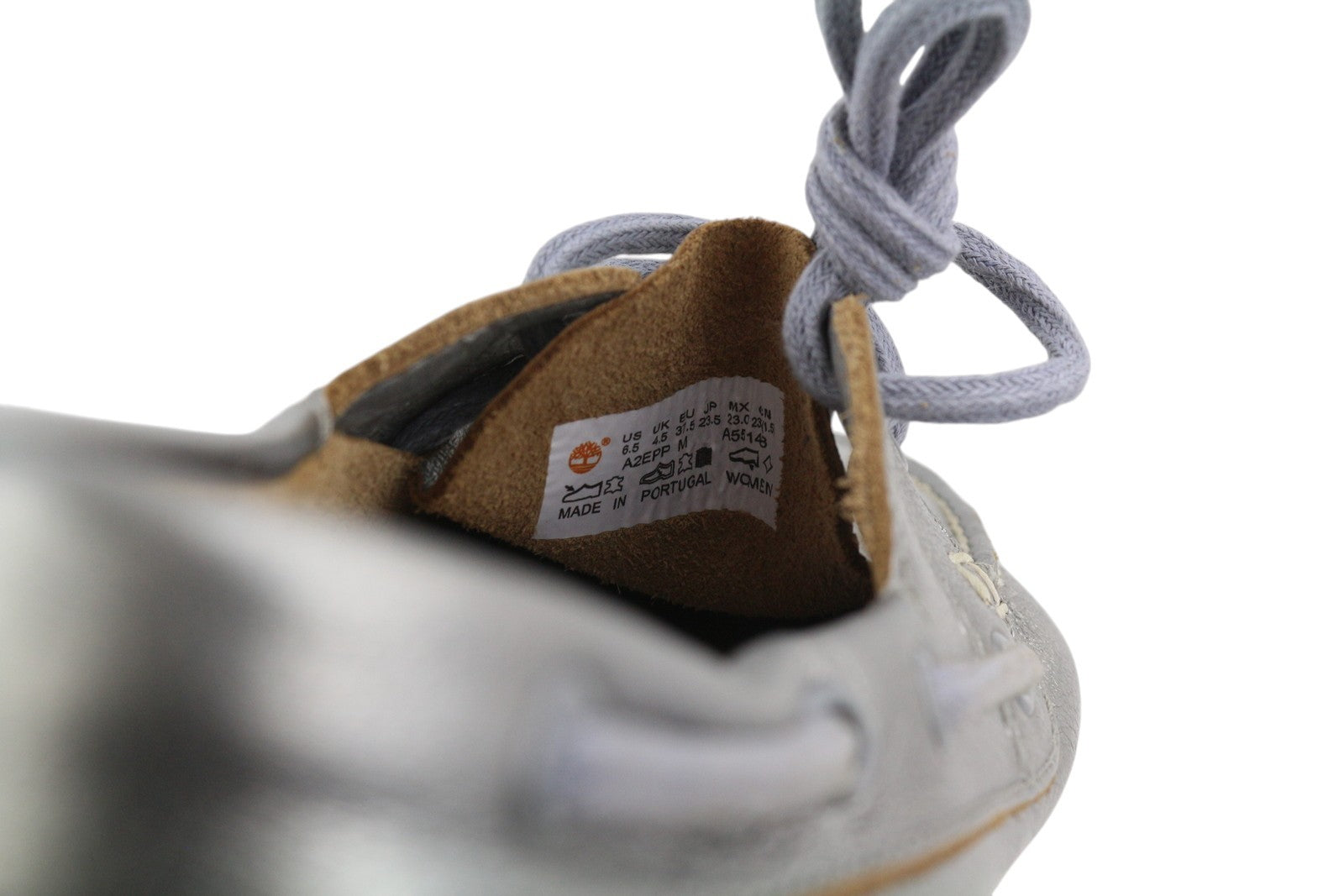 TIMBERLAND A2EPP moteriški batai, 37.5/38.5, blizgios sidabrinės odos, su užsegamais varstymais. 