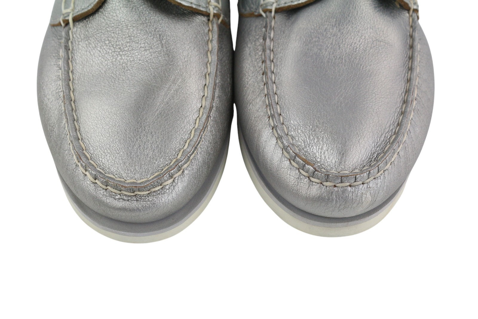 TIMBERLAND A2EPP moteriški batai, 37.5/38.5, blizgios sidabrinės odos, su užsegamais varstymais. 