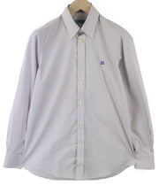 HARMONT & BLAINE S Shirt White Blue Yellow Pattern Cotton Long Sleeve Mens**