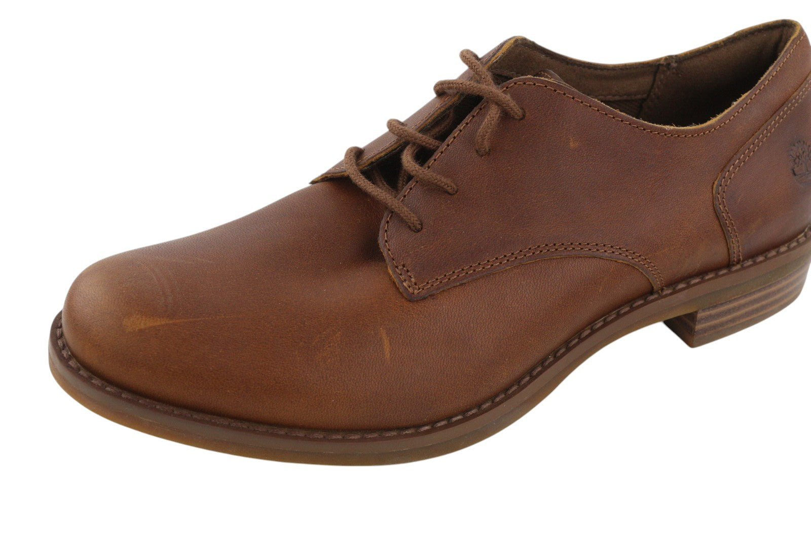 TIMBERLAND A1IE8 moteriški bateliai, 37.5/38, rudi, odiniai, žemapadžiai, su raišteliais, migdolų spalvos. 