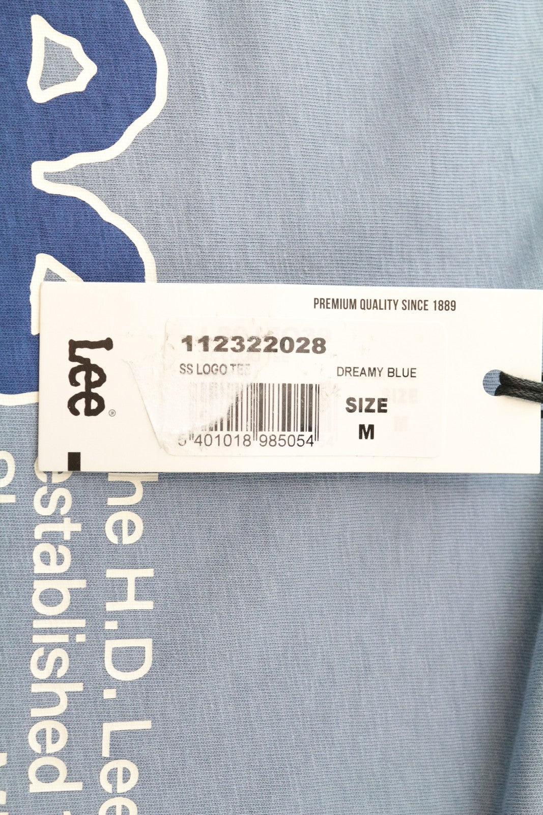 LEE Men's M Blue Logo Pullover Tee Short Sleeve Cotton Shirt Casual Wear