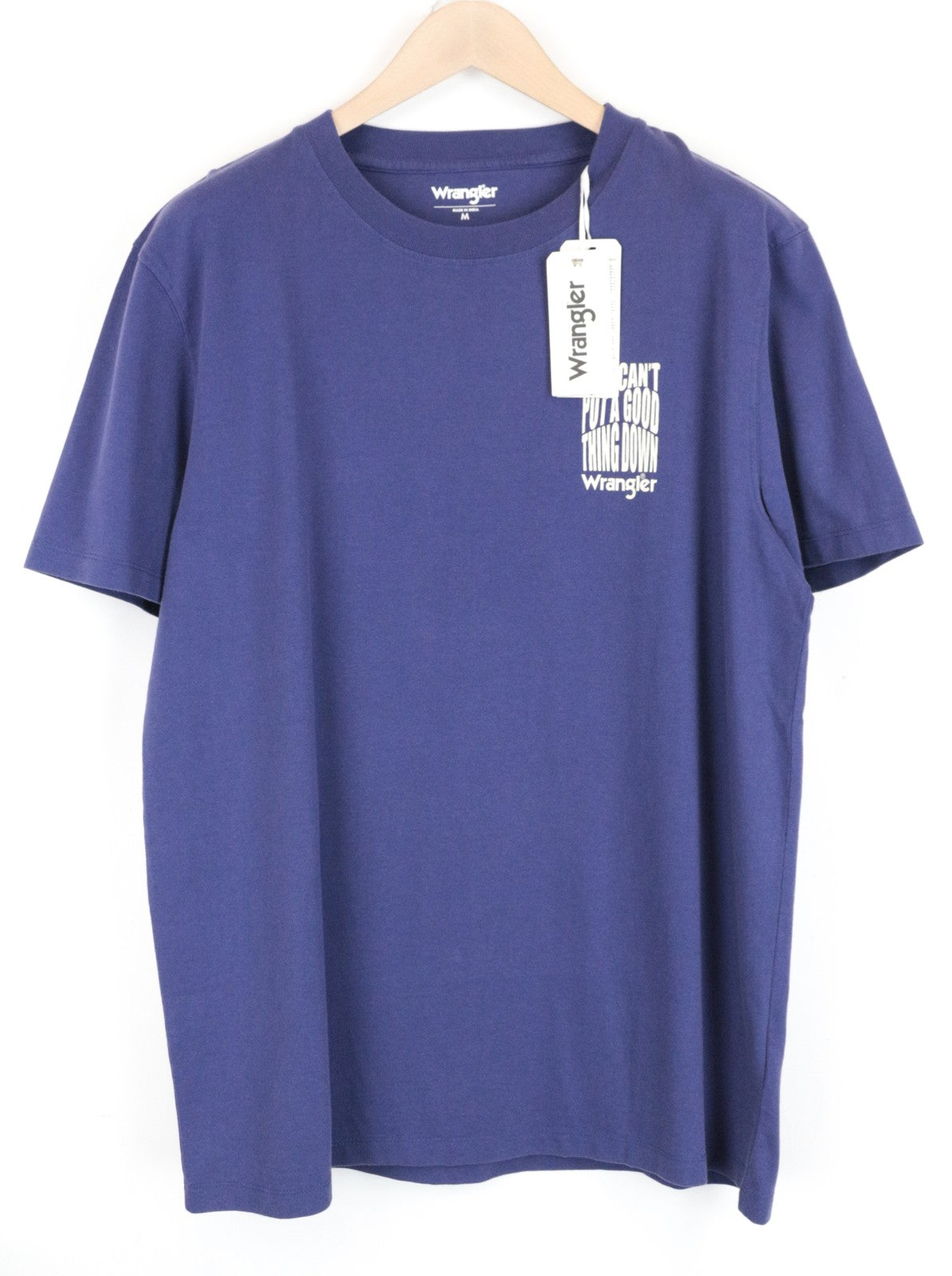 WRANGLER Men's M Purple Pullover Tee Short Sleeves Cotton Basic Casual