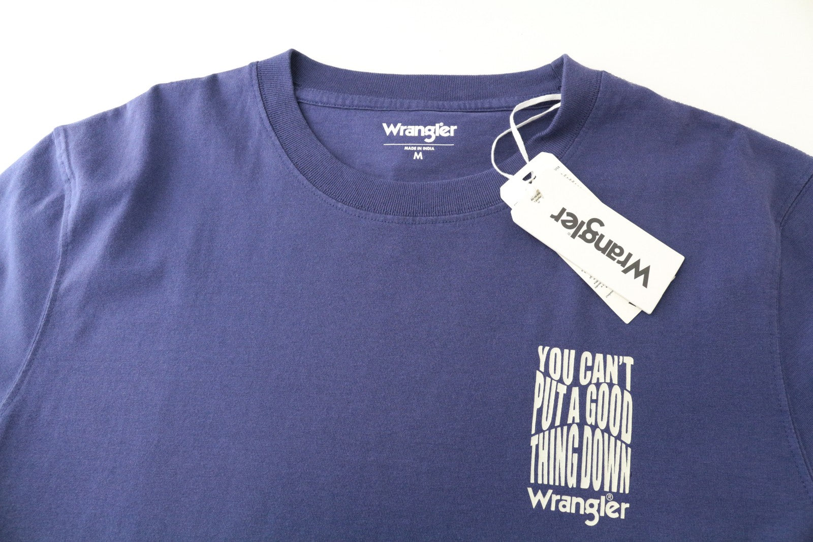 WRANGLER Men's M Purple Pullover Tee Short Sleeves Cotton Basic Casual