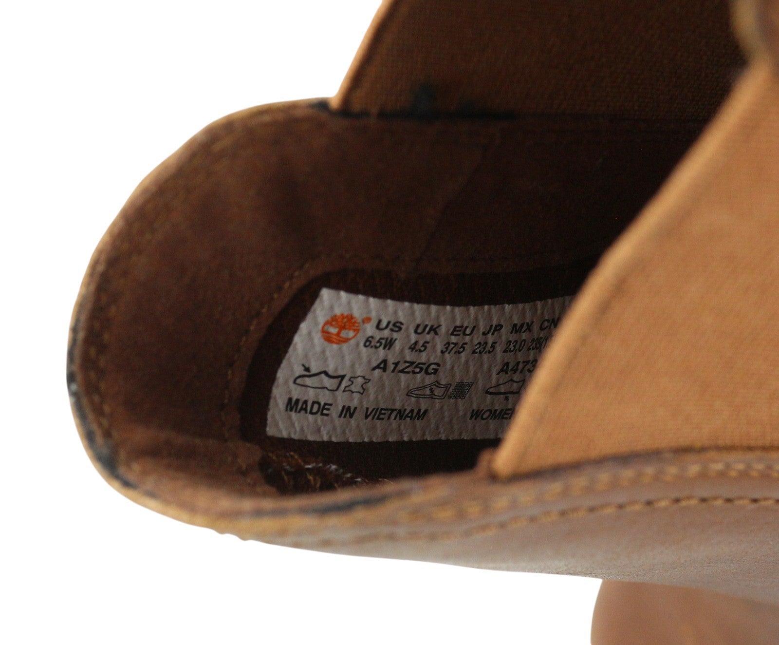 TIMBERLAND A1Z5G moteriški aulinukai EU37/37.5 rudi odiniai migdolų formos nosys su kulniuku 