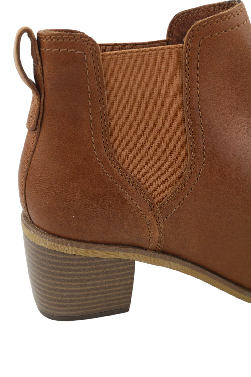 TIMBERLAND A1Z5G moteriški aulinukai EU37/37.5 rudi odiniai migdolų formos nosys su kulniuku 