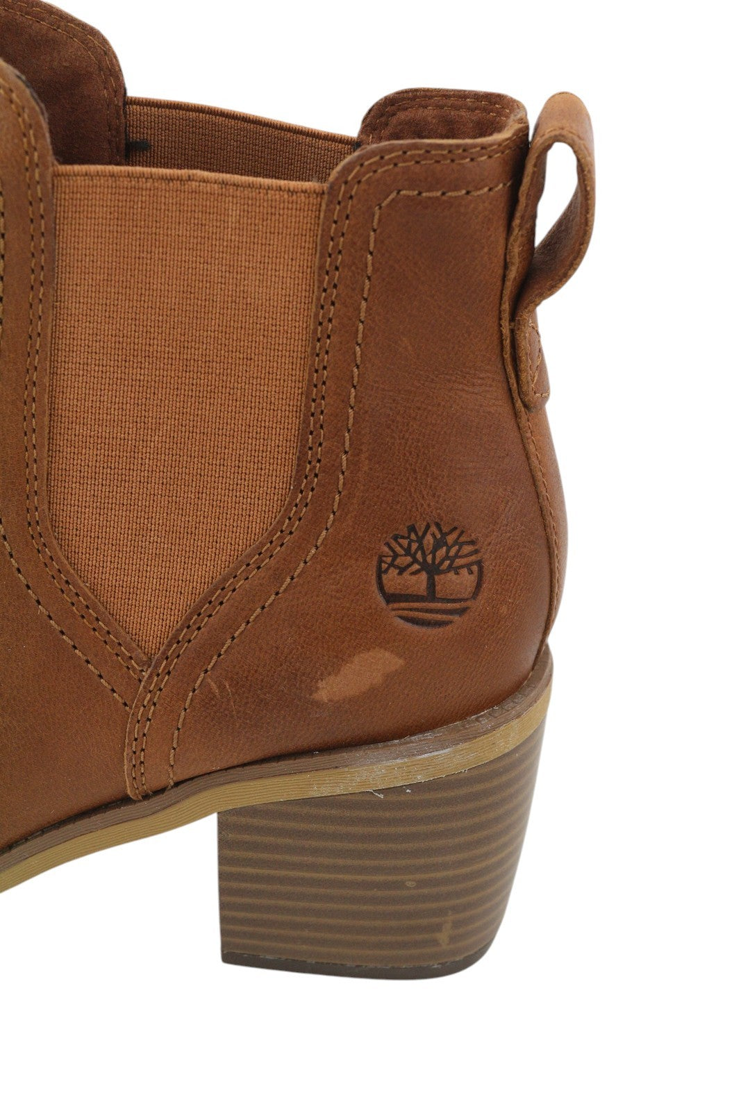 TIMBERLAND A1Z5G moteriški aulinukai EU37/37.5 rudi odiniai migdolų formos nosys su kulniuku 