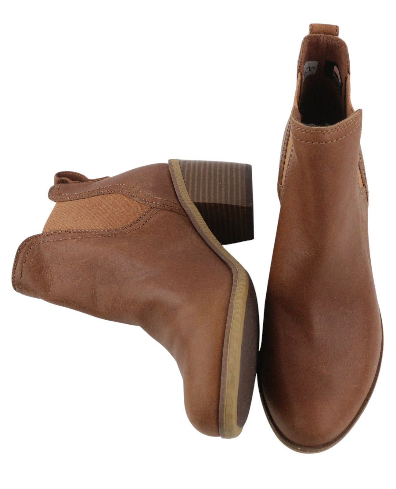 TIMBERLAND A1Z5G moteriški aulinukai EU37/37.5 rudi odiniai migdolų formos nosys su kulniuku 