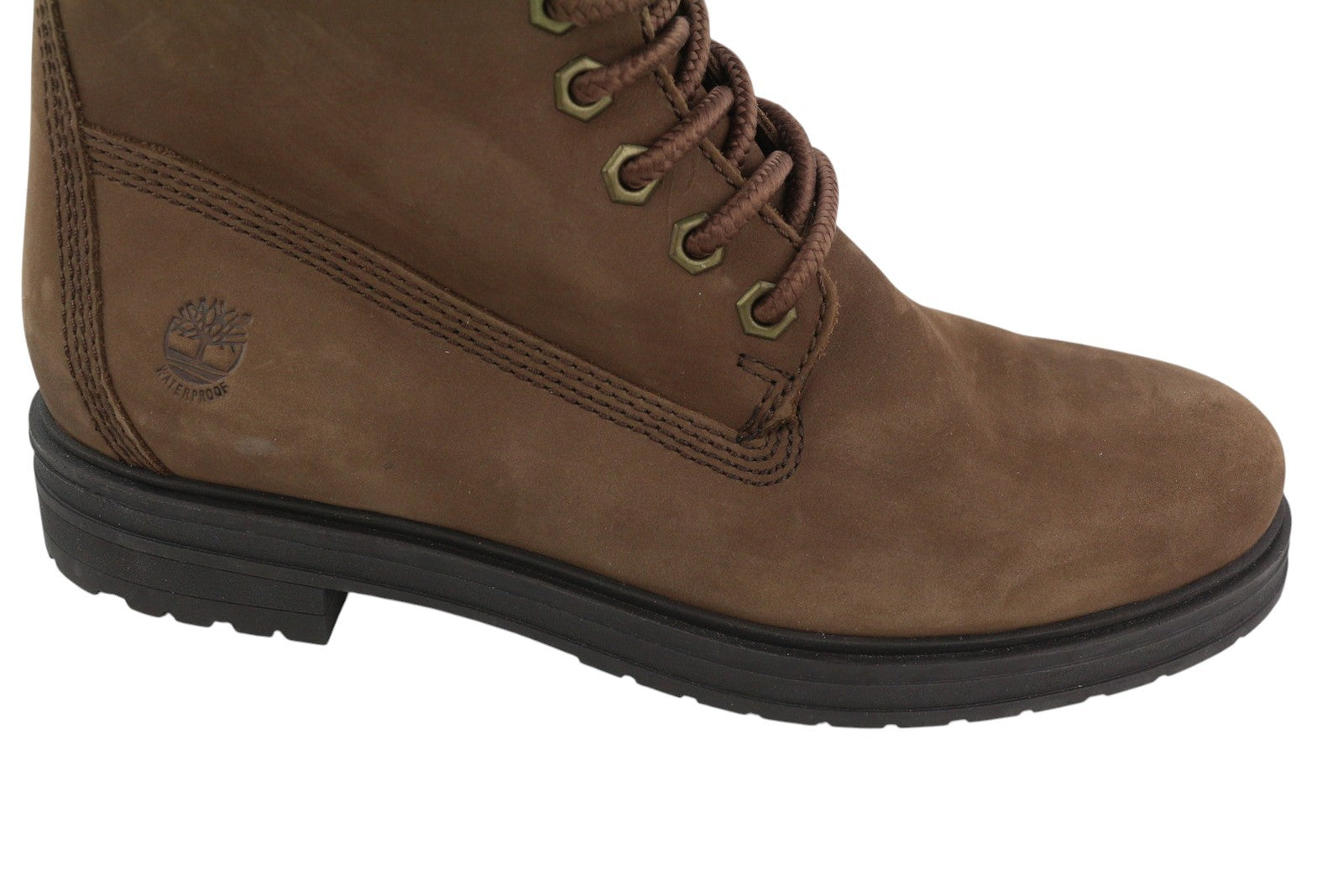 TIMBERLAND moteriški aulinukai EU38//38.5 rudi odiniai, vandeniui atsparūs, suvarstomi batai ant kulkšnies. 