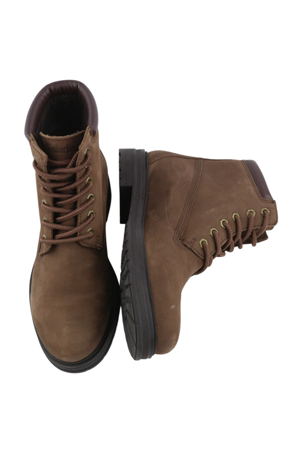 TIMBERLAND moteriški aulinukai EU38//38.5 rudi odiniai, vandeniui atsparūs, suvarstomi batai ant kulkšnies. 