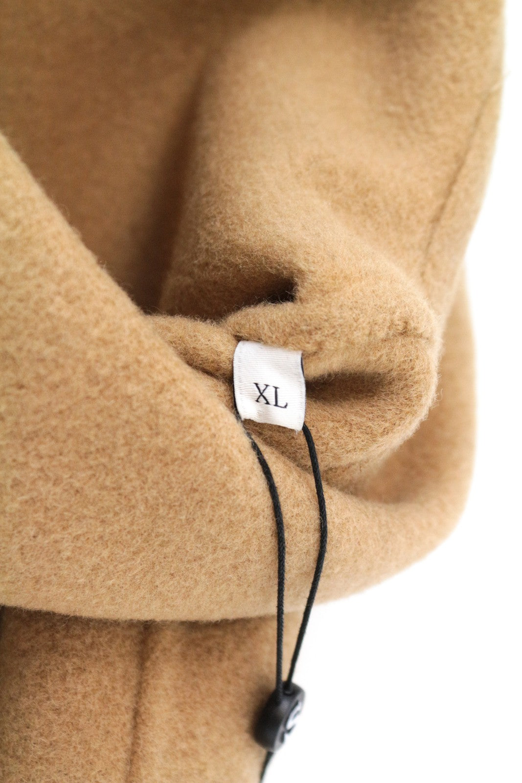 SANDRO vyriškas XL dydžio rudas grynos vilnos paltas su diržu ir ilgomis rankovėmis 