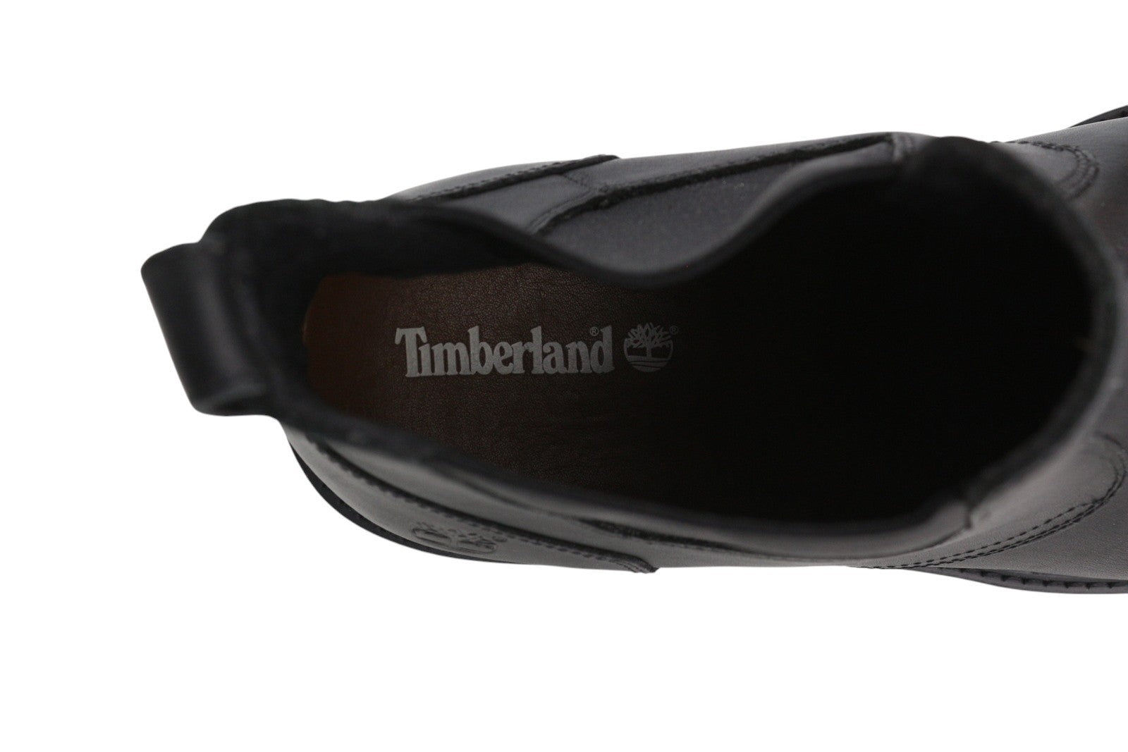 TIMBERLAND 5551R vyriški aulinukai EU45.5/46 juodi odiniai „Chelsea“ stiliaus palaidinės su migdolų raštu 
