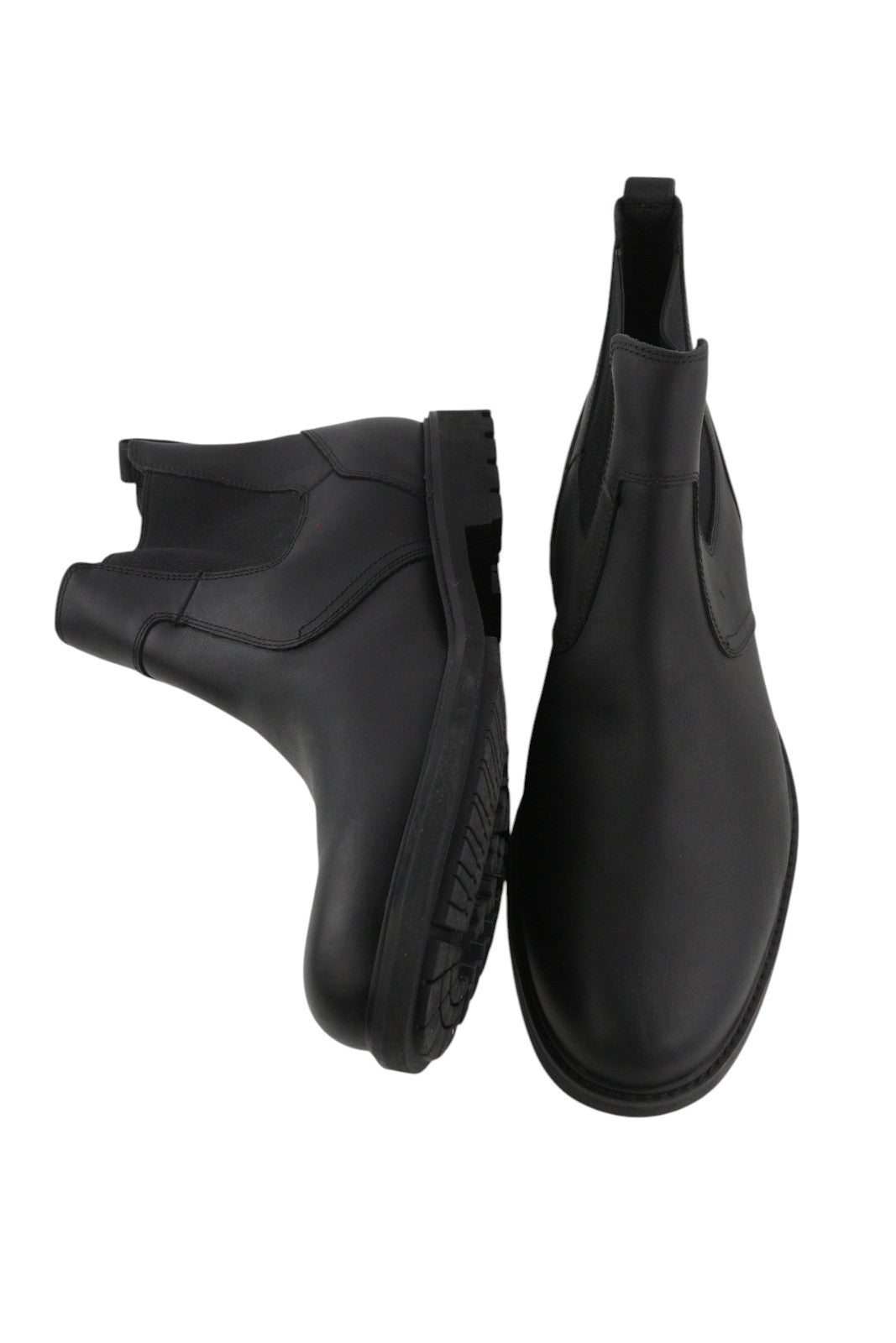 TIMBERLAND 5551R vyriški aulinukai EU45.5/46 juodi odiniai „Chelsea“ stiliaus palaidinės su migdolų raštu 