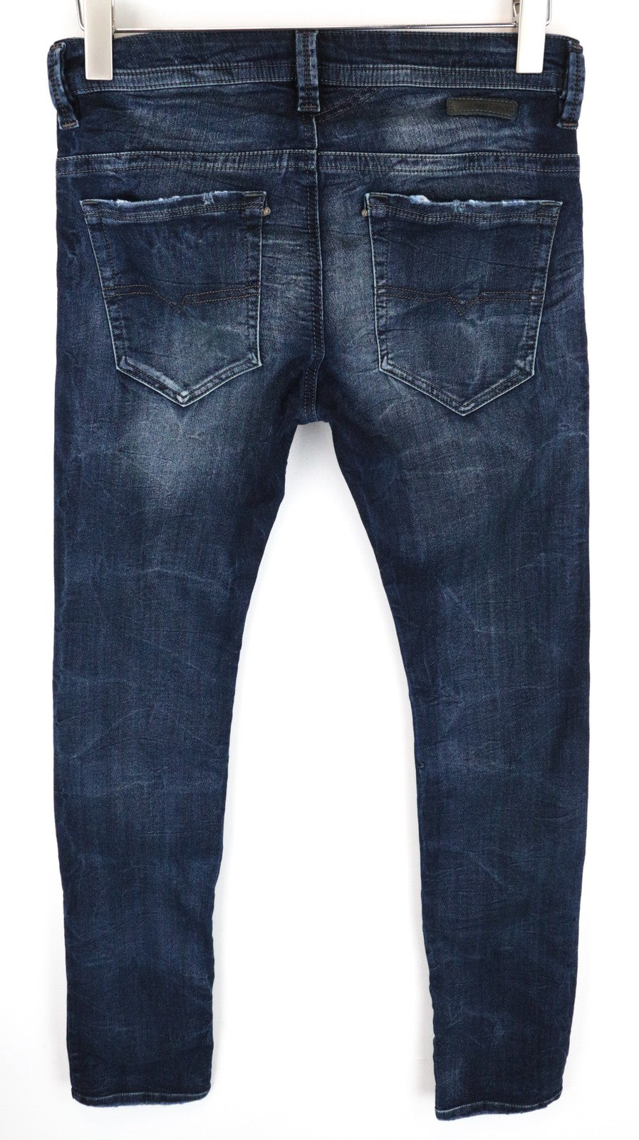 DIESEL Thavar-NE R060S vyriški W28 mėlyni ploni jogos sportiniai marškinėliai, tamprūs, skalbti 