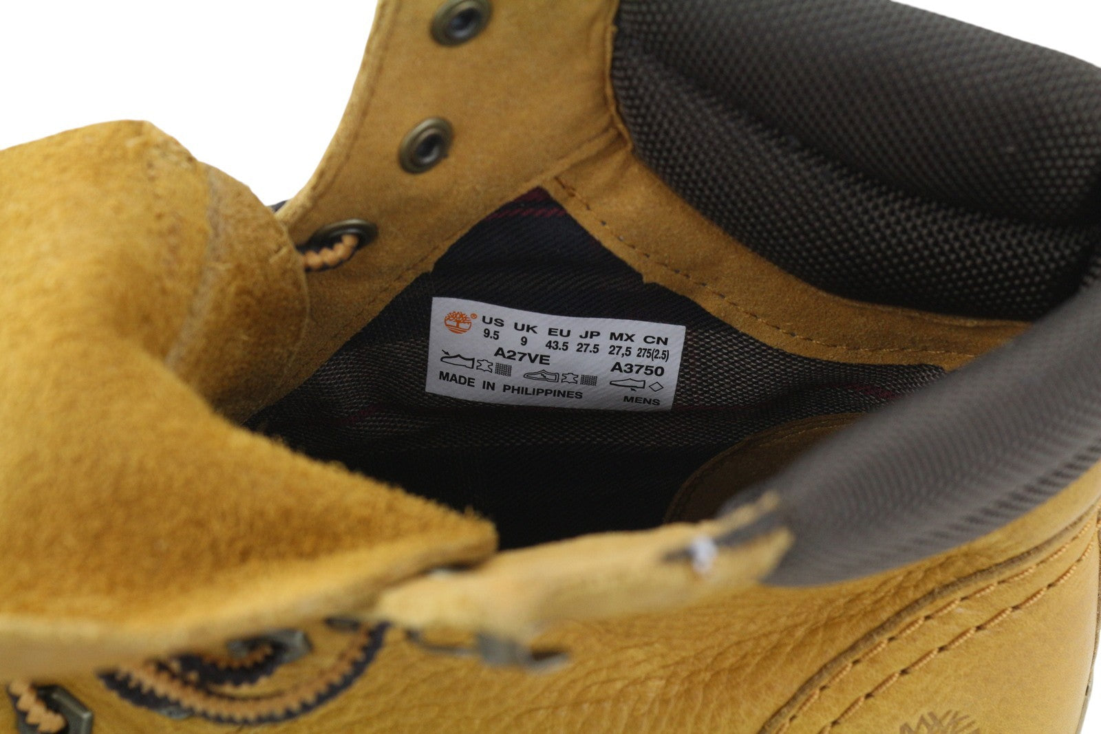 TIMBERLAND A27VE vyriški aulinukai EU43.5/44 rudi odiniai suvarstomi vidurio viršutiniai migdolų nosys 