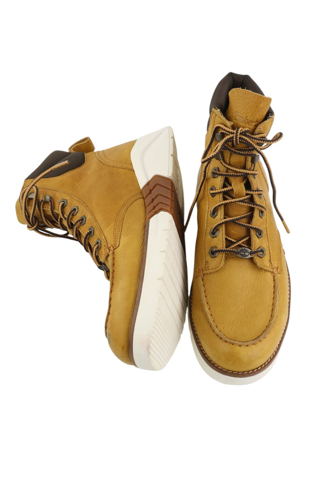 TIMBERLAND A27VE vyriški aulinukai EU43.5/44 rudi odiniai suvarstomi vidurio viršutiniai migdolų nosys 