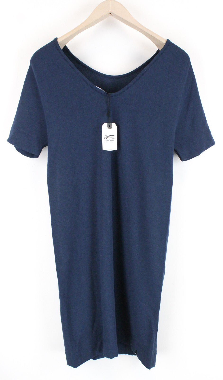 DENHAM Compass Womens XS Navy Short Sleeve Stretch Mini Classic  Summer