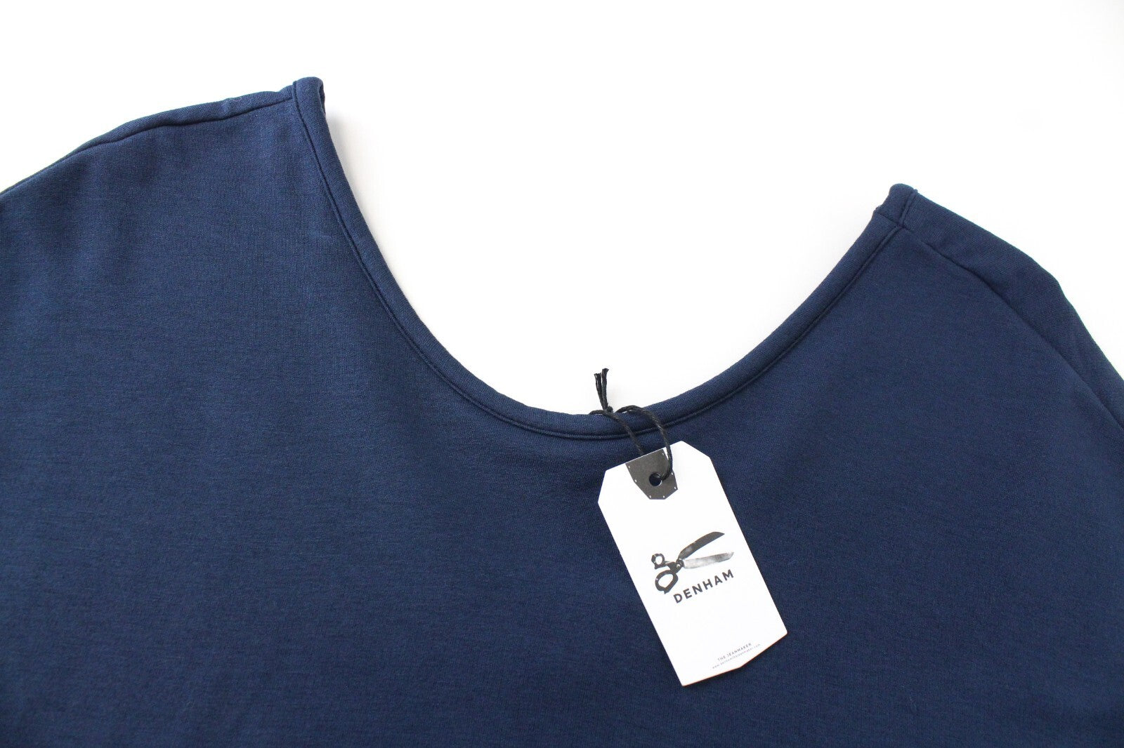 DENHAM Compass Womens XS Navy Short Sleeve Stretch Mini Classic  Summer