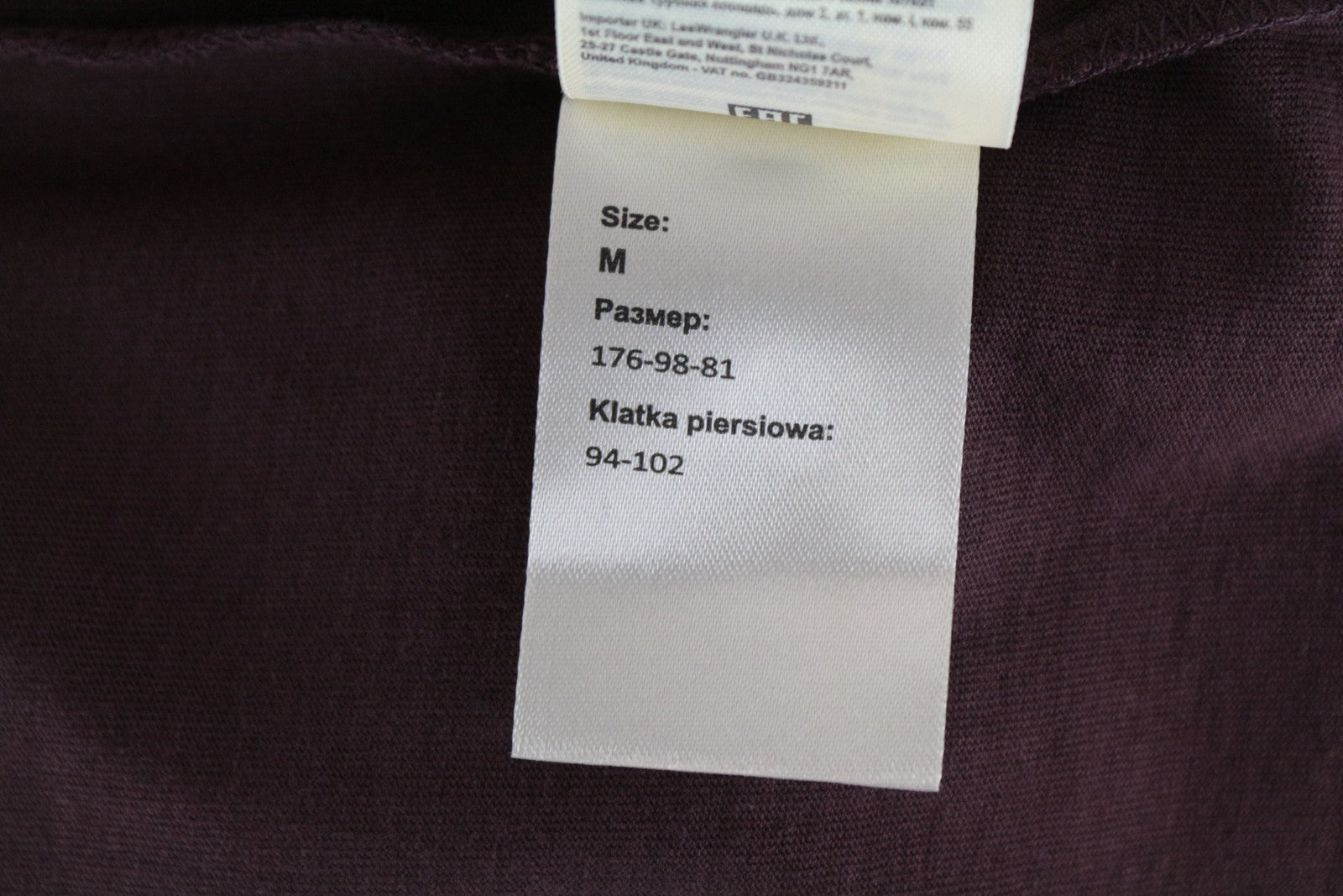 WRANGLER vyriški M violetiniai spausdinti logotipo marškinėliai trumpomis rankovėmis medvilniniai vasariniai marškinėliai 