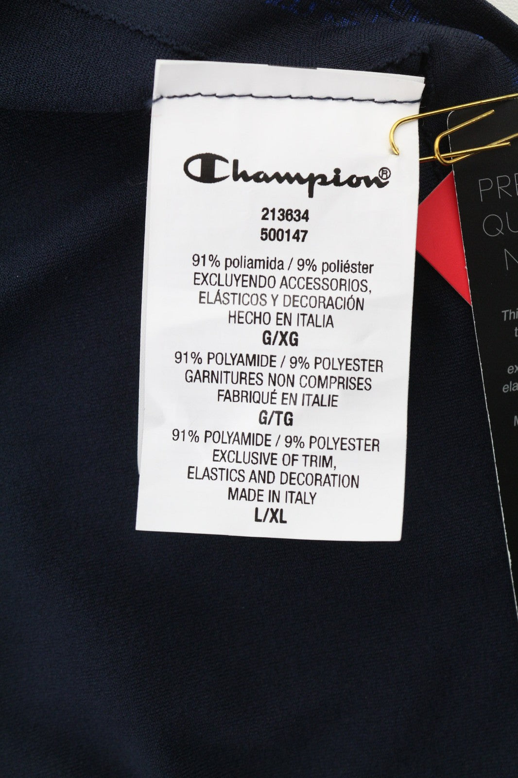 CHAMPION vyriški marškinėliai ilgomis rankovėmis, mėlyni, tamprūs, L/XL dydžio 