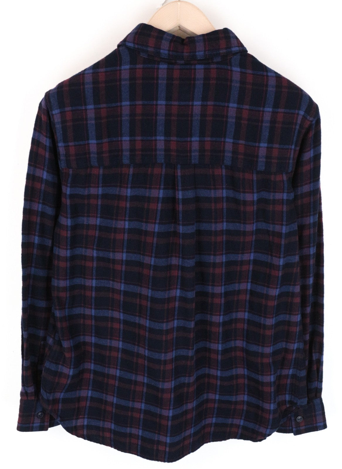 LEE vyriški S languoti mėlyni violetiniai medvilniniai marškinėliai ilgomis rankovėmis su sagomis laisvalaikio stiliumi