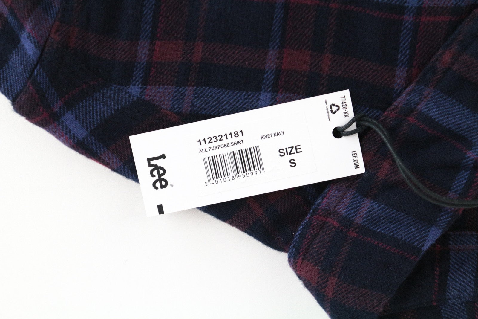 LEE vyriški S languoti mėlyni violetiniai medvilniniai marškinėliai ilgomis rankovėmis su sagomis laisvalaikio stiliumi