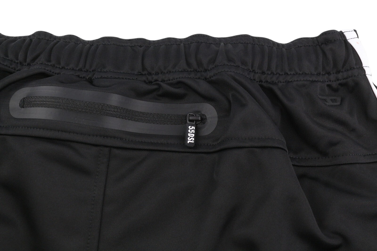 DIESEL Amsb-Stadiom-Wt13 Men Shorts L 55DSL Sport Track Elastic Waist Logo Black