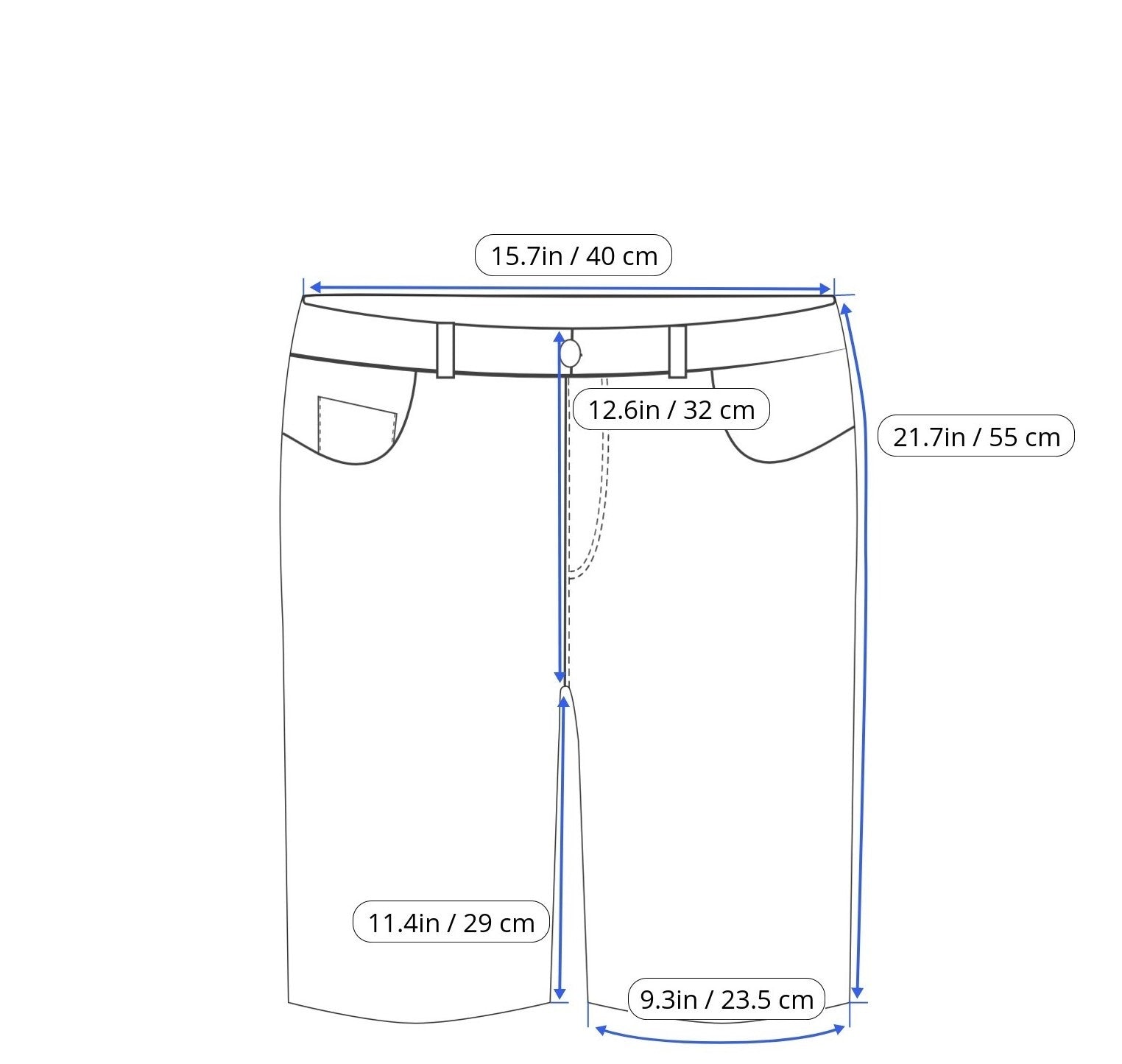 DIESEL Keeshort R6Q88 Men Shorts W28 Dark Blue Cotton Stretch 5-Pocket Denim