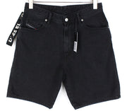 DIESEL D-Willoh 084TN Men Shorts W29 Summer Black Pure Cotton 5-Pocket Denim