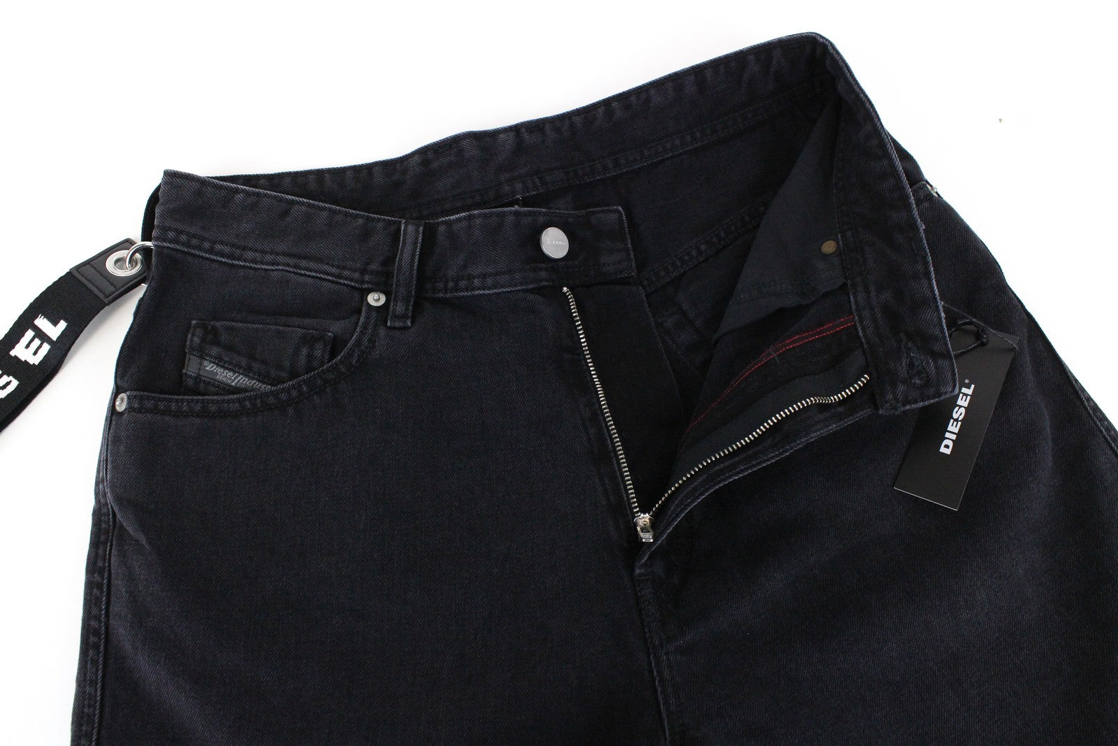 DIESEL D-Willoh 084TN Men Shorts W29 Summer Black Pure Cotton 5-Pocket Denim