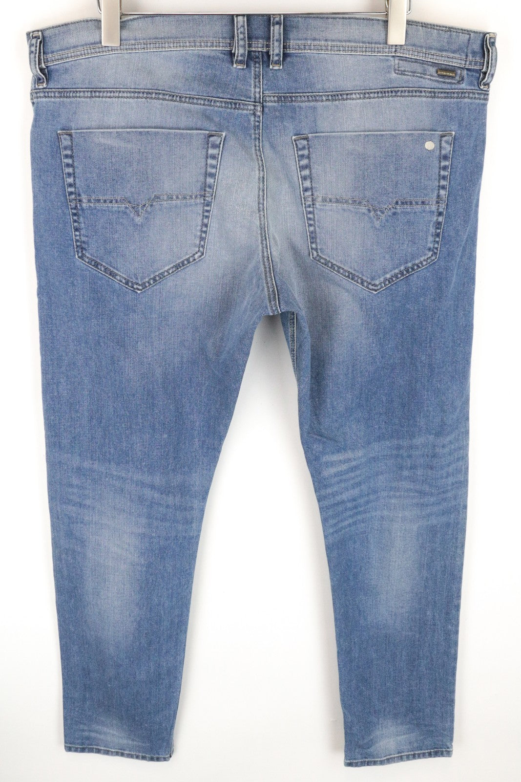 DIESEL Tepphar 0842H W40/L32 vyriški ploni morkų rašto tamprūs medvilniniai džinsai, mėlyni, skalbti 