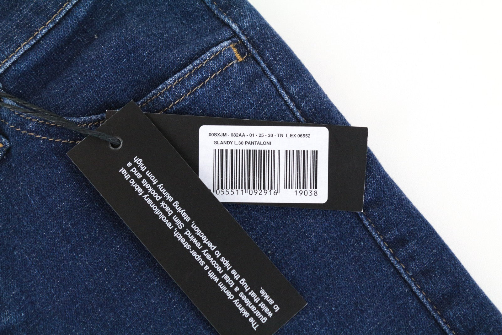 DIESEL Slandy 082AA moteriški džinsai W25 L30 mėlyni, itin aptempti, tamprūs medvilniniai džinsai 