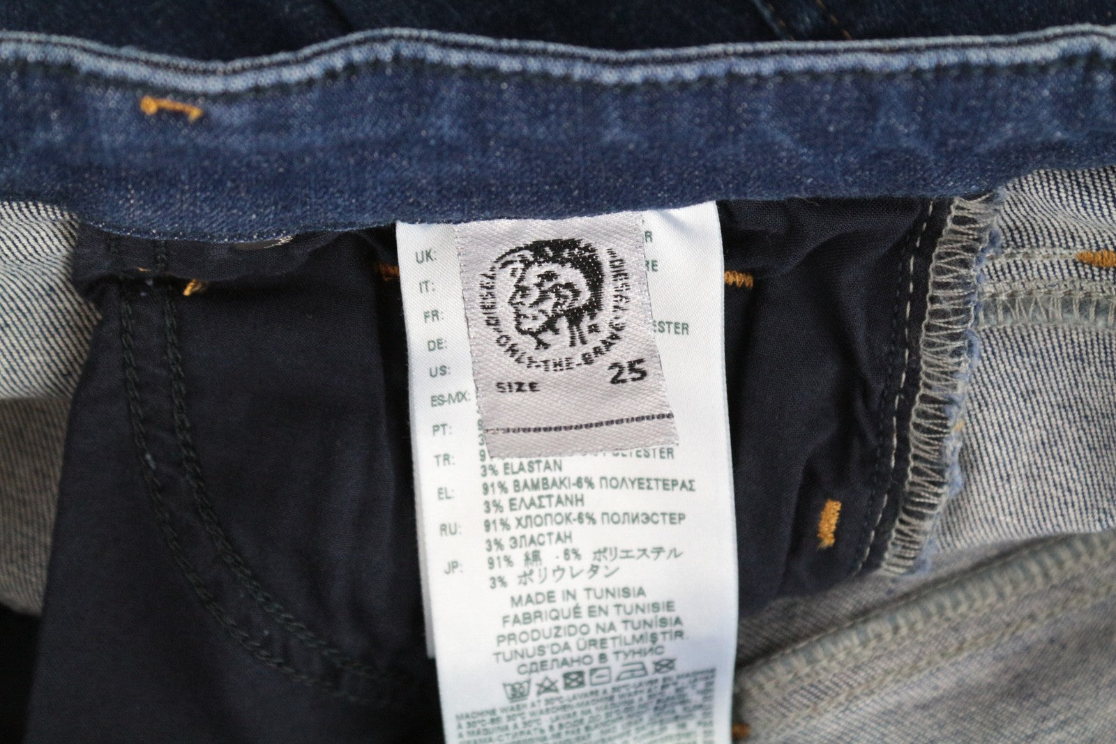 DIESEL Slandy 082AA moteriški džinsai W25 L30 mėlyni, itin aptempti, tamprūs medvilniniai džinsai 