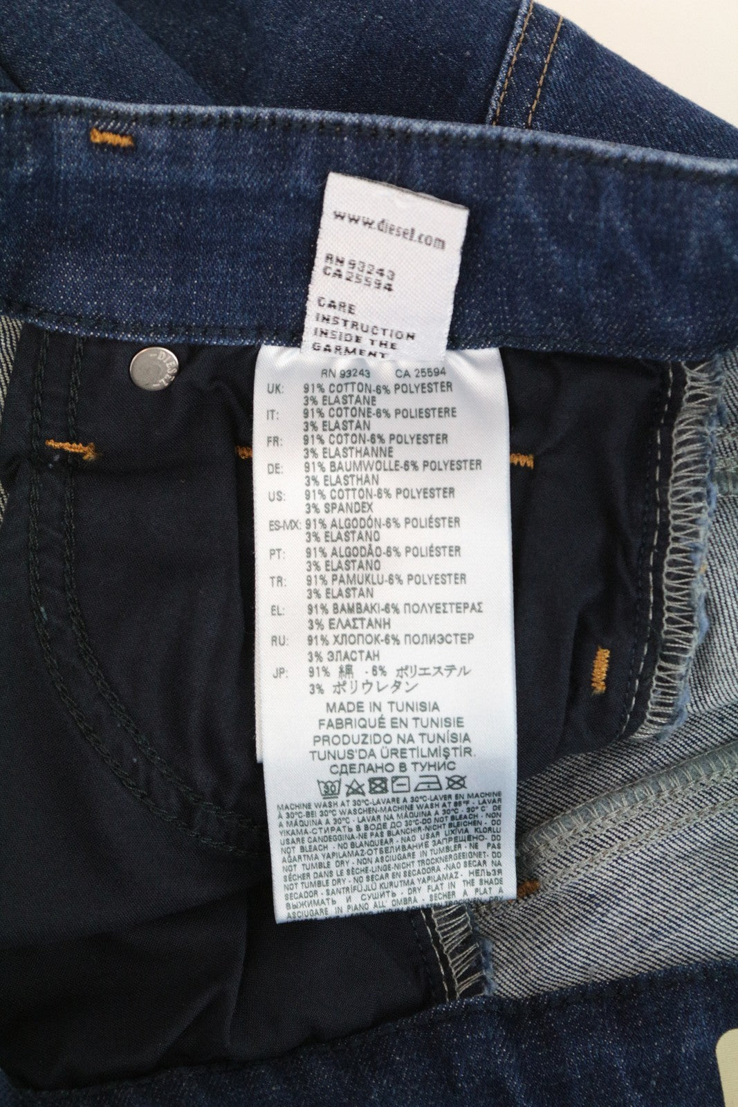 DIESEL Slandy 082AA moteriški džinsai W25 L30 mėlyni, itin aptempti, tamprūs medvilniniai džinsai 