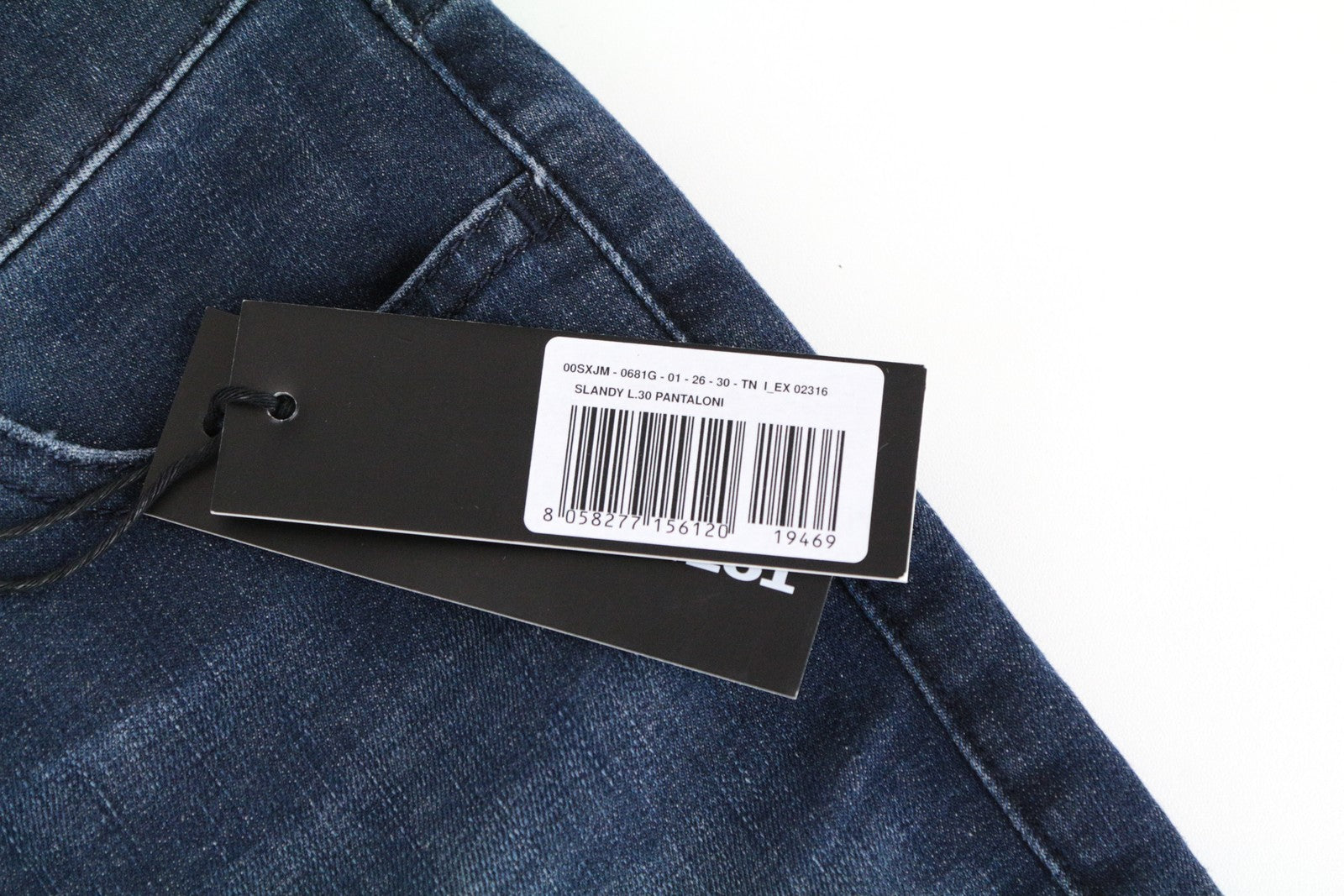 DIESEL Slandy 0681G W26 L30 Slim Fit Super Skinny mėlyni tamprūs moteriški džinsai 