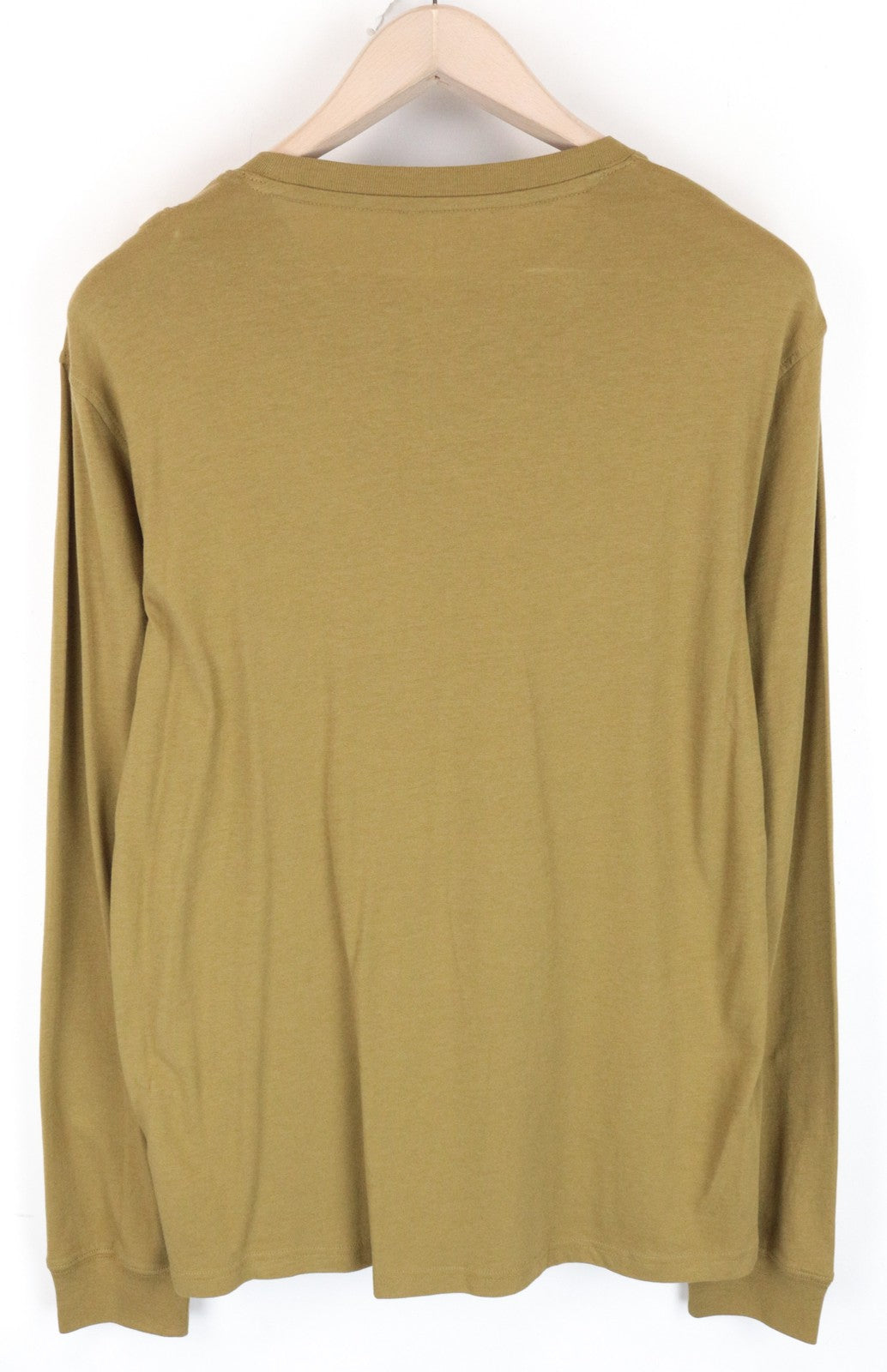 LEE vyriški M marškinėliai žali medvilniniai logotipo megztiniai laisvalaikio ilgomis rankovėmis 