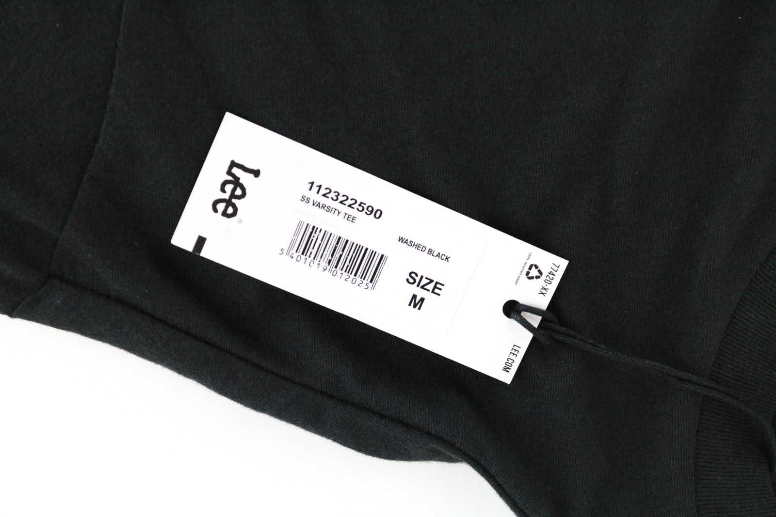 LEE vyriški marškinėliai M, juodi, skalbti, trumpomis rankovėmis, laisvi medvilniniai marškinėliai 