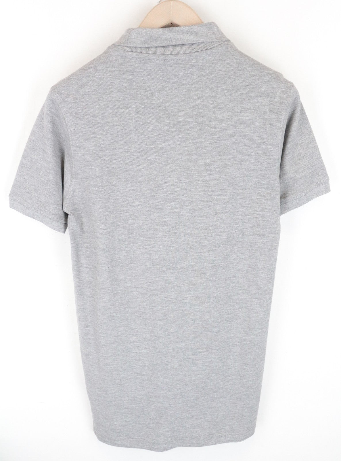 TOMMY HILFIGER DENIM vyriški S polo marškinėliai pilki su apykakle ir trumpomis rankovėmis medvilniniai 