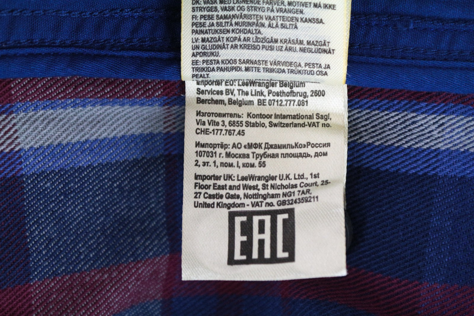 LEE vyriški M dydžio flaneliniai marškinėliai mėlyni medvilniniai languoti ilgomis rankovėmis su sagomis