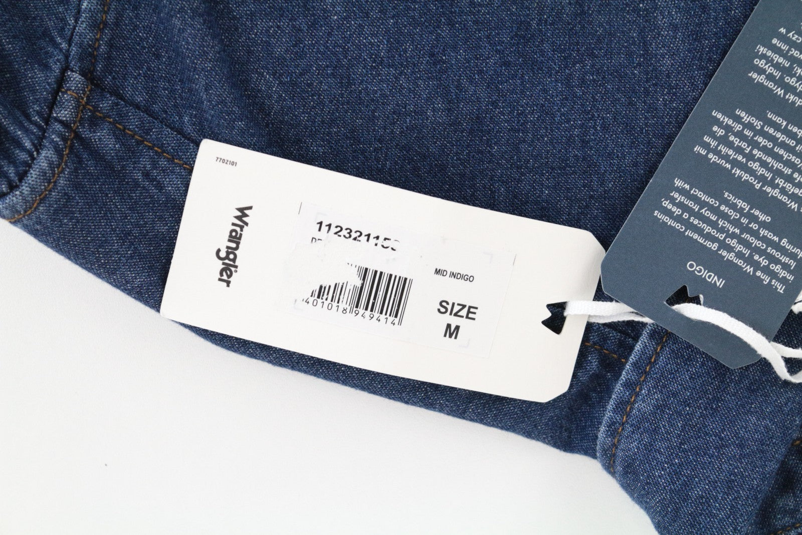 WRANGLER vyriški mėlyni džinsiniai marškinėliai iš grynos medvilnės su kišenėmis ir sagomis