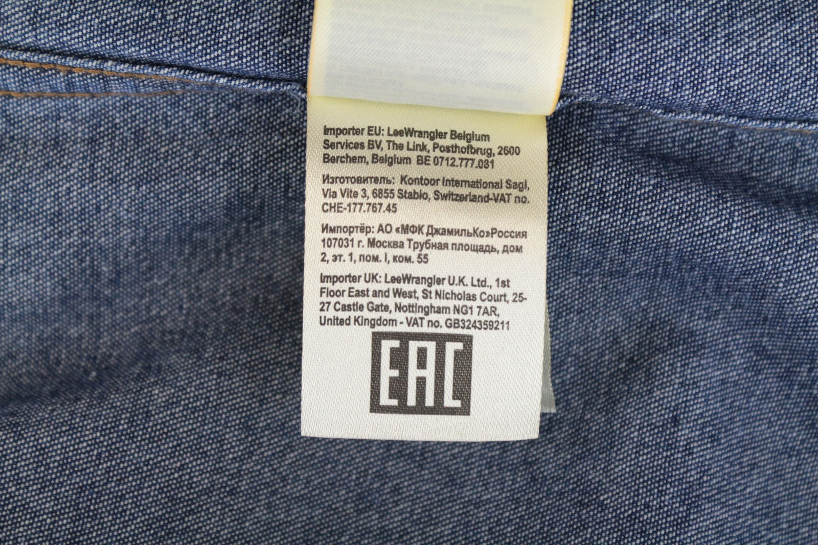 WRANGLER vyriški mėlyni džinsiniai marškinėliai iš grynos medvilnės su kišenėmis ir sagomis