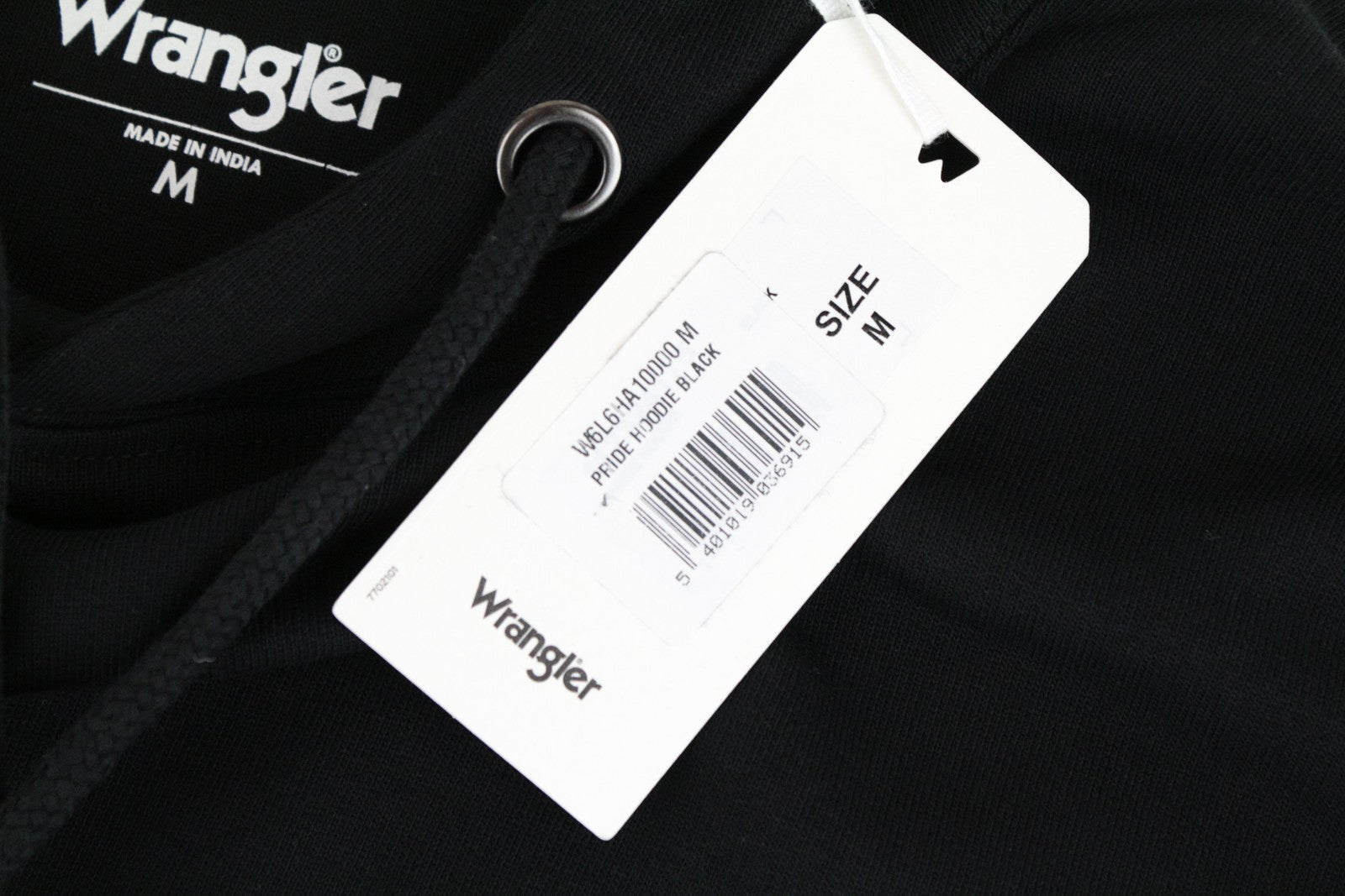 WRANGLER vyriškas M dydžio juodas medvilninis džemperis su gobtuvu ilgomis rankovėmis 