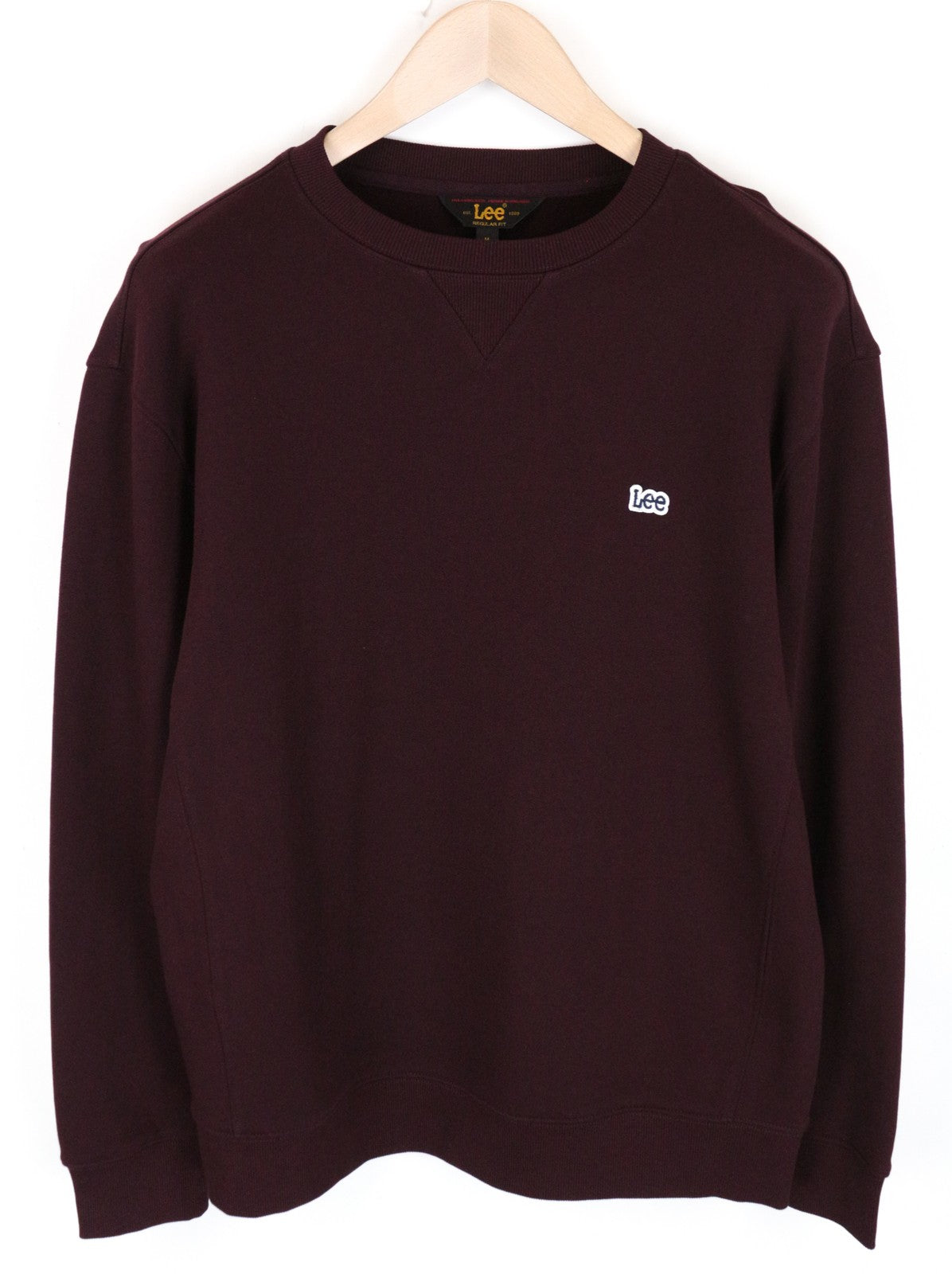 LEE vyriškas M dydžio violetinis medvilninis megztinis ilgomis rankovėmis laisvalaikio stiliumi 