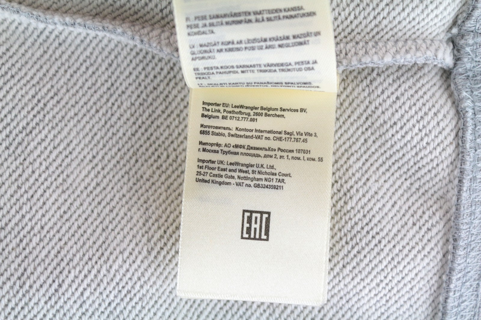 WRANGLER vyriškas pilkas megztinis ilgomis rankovėmis, medvilnės mišinio audinys M dydžio 