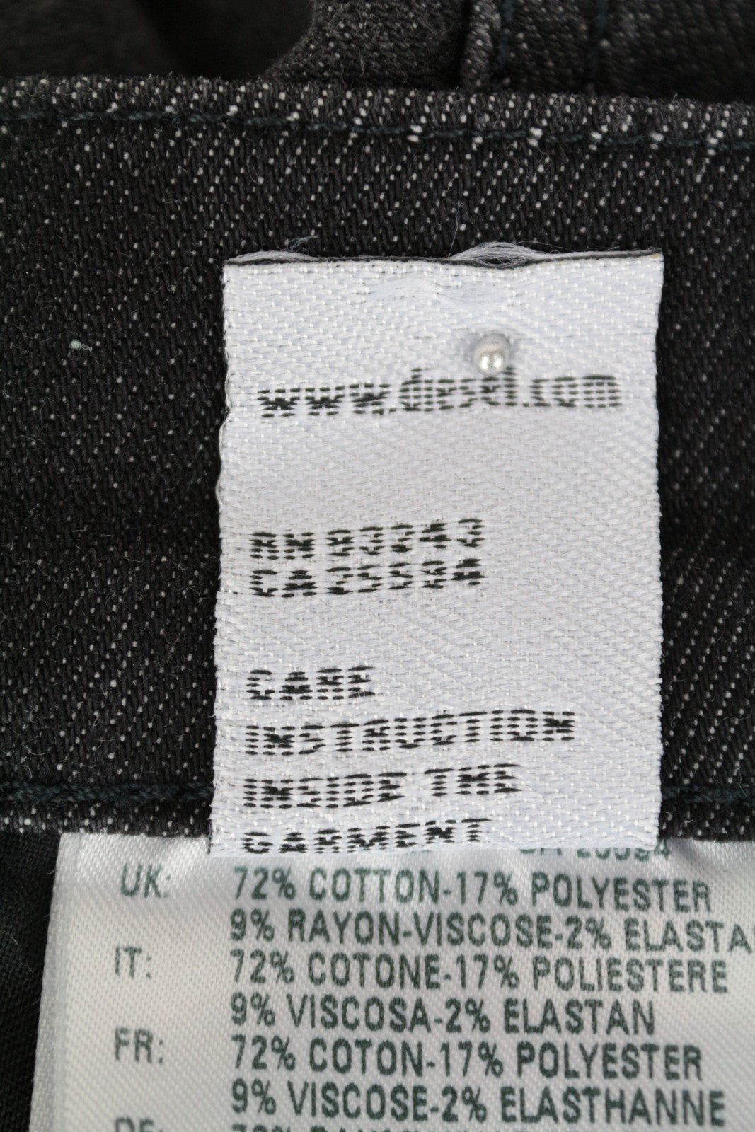 DIESEL Tepphar-X 082AS W28/L30 vyriški ploni, morkų kirpimo, skalbtos pilkos spalvos tamprūs džinsai 