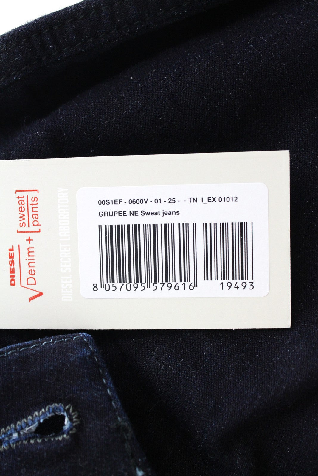 DIESEL Grupee-NE 0600V Women's W25 Blue Jogg Sweat Jeans Slim Skinny Stretch