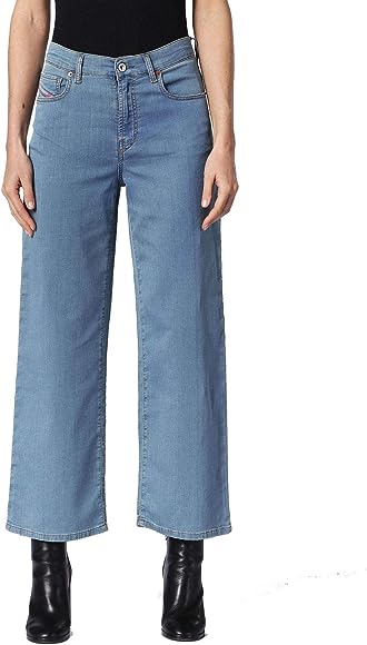 DIESEL Widee-NE 0699A moteriški W25 trumpi mėlyni tiesūs sportiniai džinsai 